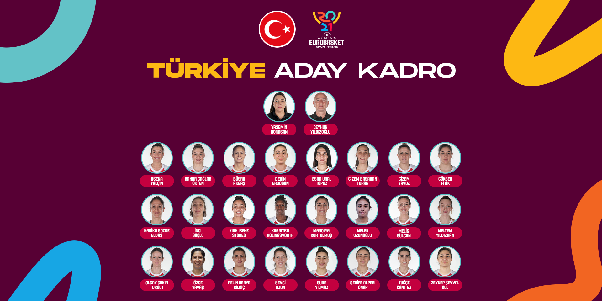 A Kadın Milli Takımımızın Avrupa Şampiyonası Aday Kadrosu Açıklandı